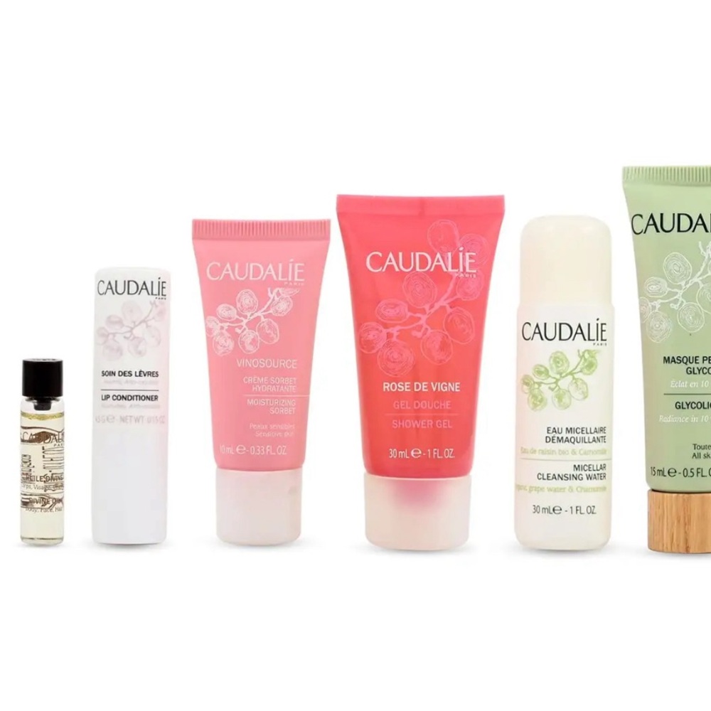 SOLD Caudalie Best Seller Skincare Mini Set with Transparent Carry Case - Picture 1 of 5